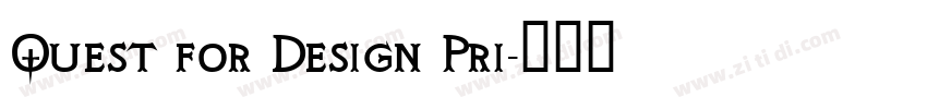 Quest for Design Pri字体转换